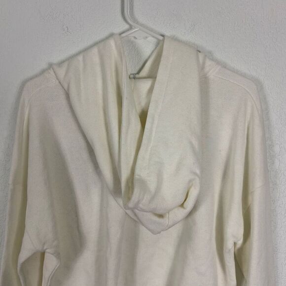 NWT Ivory Howdy Western Graphic Hooded Terry Cloth Pullover Sweatshirt Women's S - Picture 7 of 9